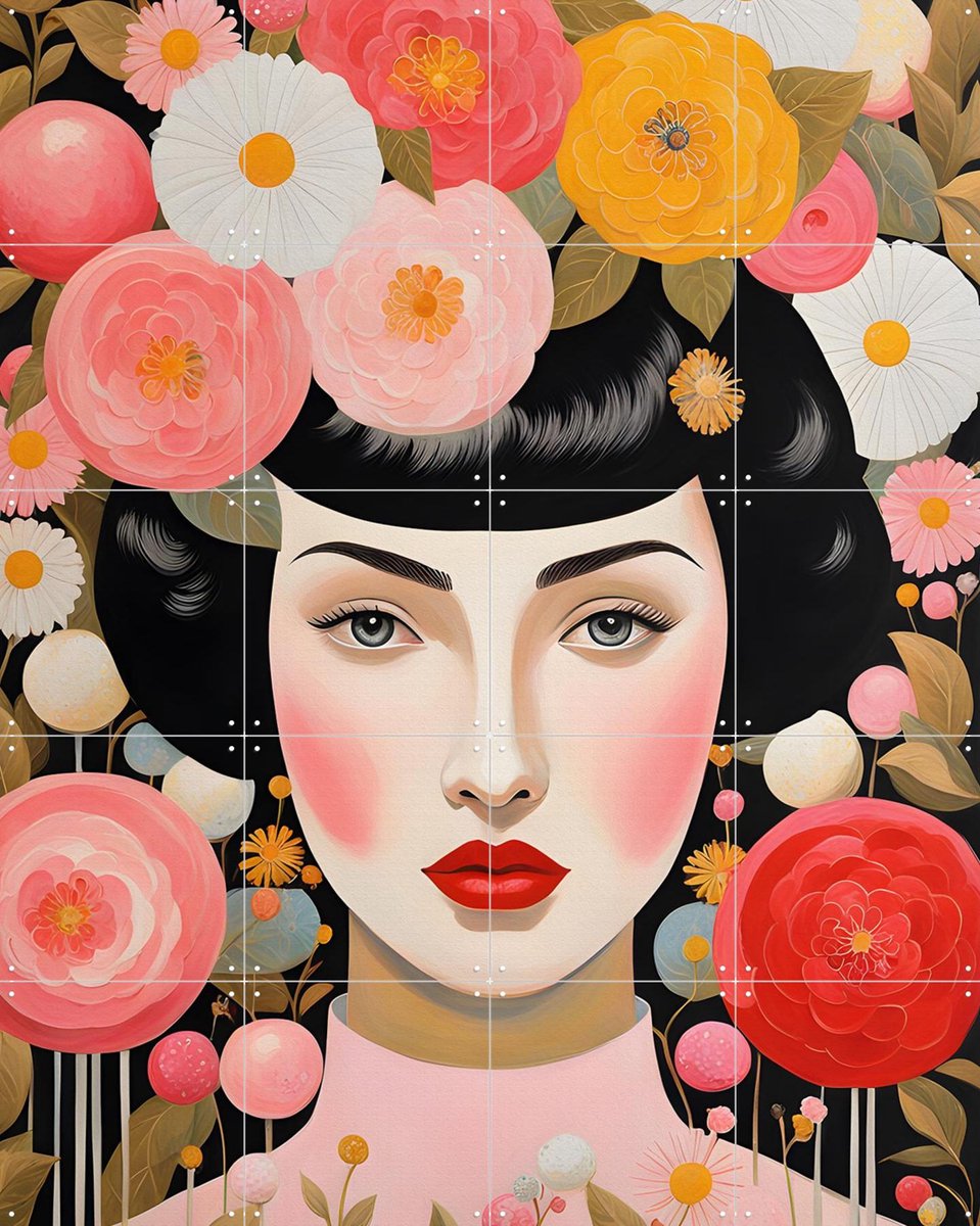 IXXI Haruto, Artclaud - 80 x 100 cm - Gratis ophangtool - Grote wanddecoratie en posters - Kleurrijk, Illustraties, Grafisch Ontwerp, Pop art