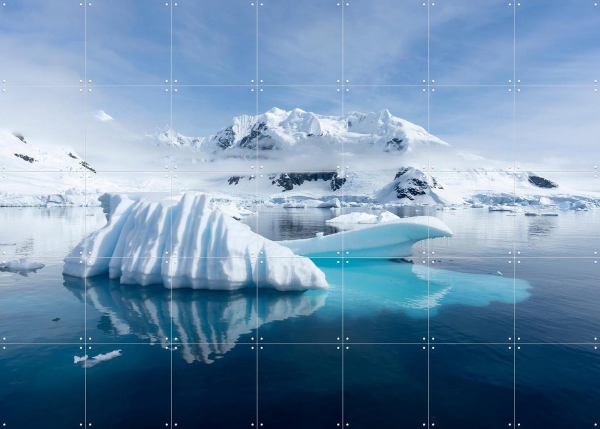 IXXI Icy waters around Paradise Bay, Antarctica, Jan Becke - 140 x 100 cm - Gratis ophangtool - Grote wanddecoratie en posters - Fotografie