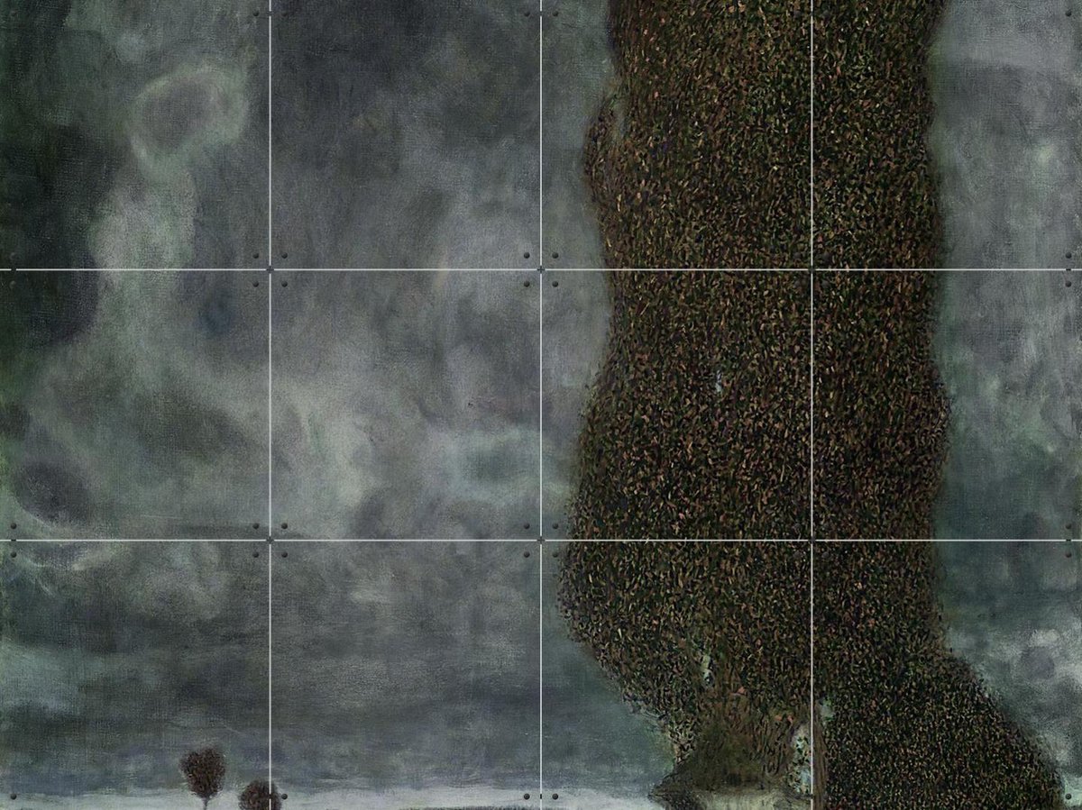 IXXI Approaching Thunderstorm, Gustav Klimt & Bridgeman Images - 80 x 60 cm - Gratis ophangtool - Grote wanddecoratie en posters - Art Nouveau
