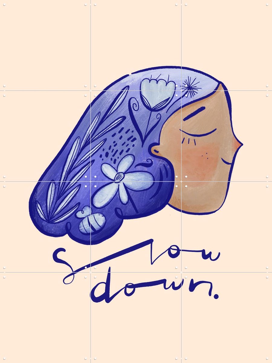 IXXI Slow Down, Gozde - 60 x 80 cm - Gratis ophangtool - Grote wanddecoratie en posters
