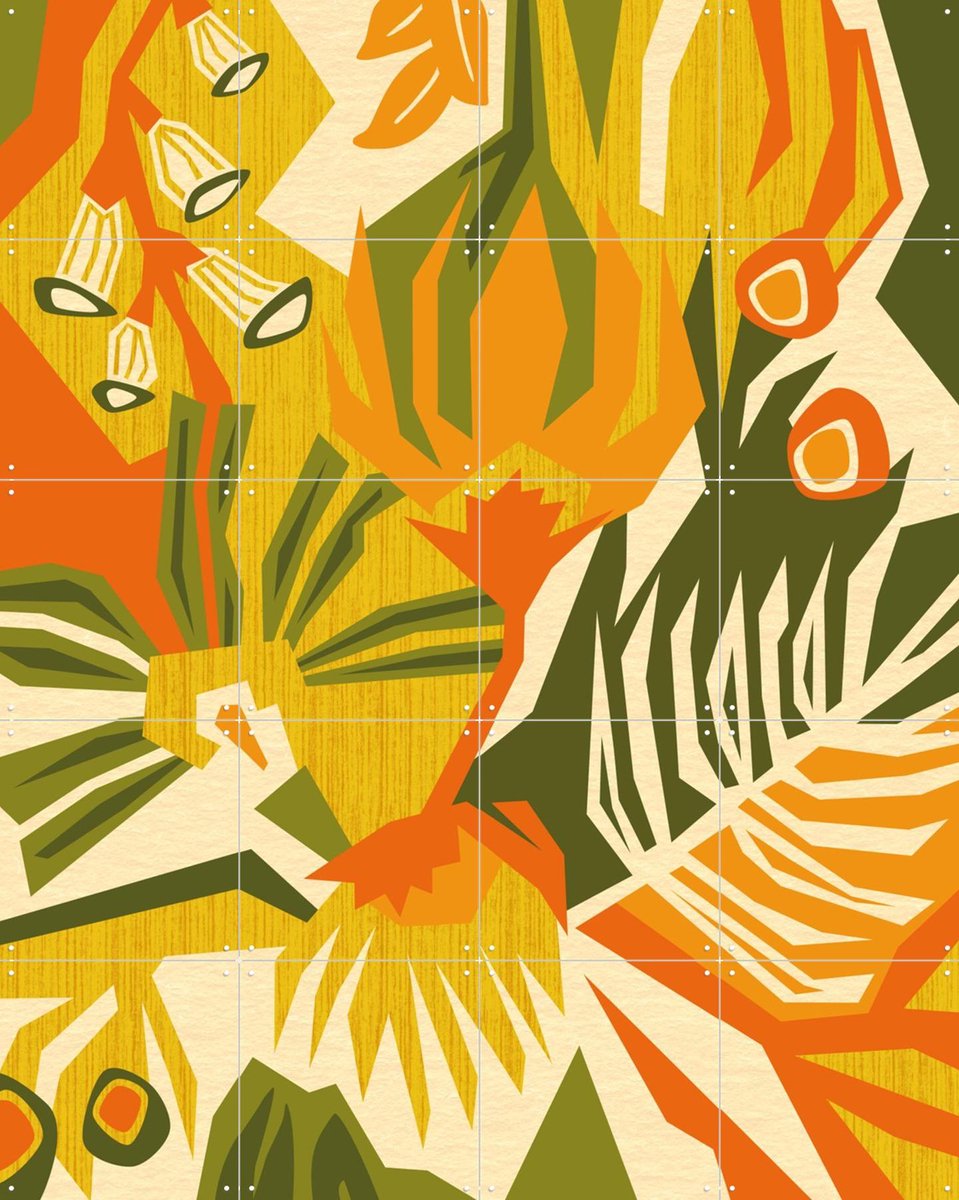 IXXI Beach House Bouquet, Megan Gallagher - 80 x 100 cm - Gratis ophangtool - Grote wanddecoratie en posters - Illustraties, Abstract, Grafisch