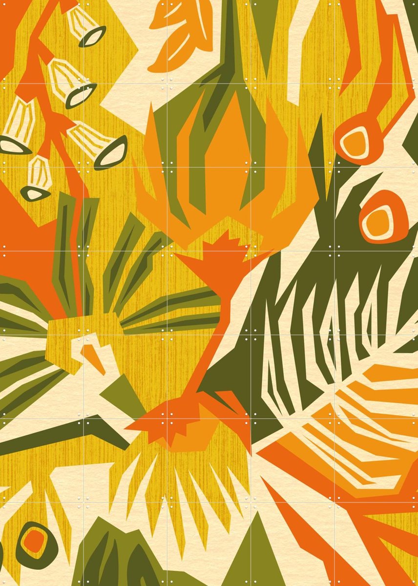 IXXI Beach House Bouquet, Megan Gallagher - 100 x 140 cm - Gratis ophangtool - Grote wanddecoratie en posters - Illustraties, Abstract, Grafisch