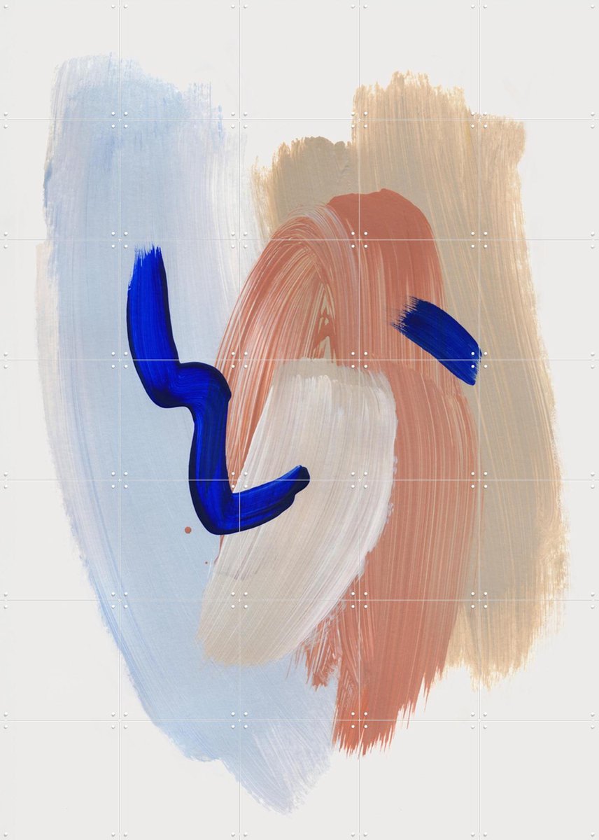 IXXI Abstract Brush Strokes 141, Mareike Böhmer - 100 x 140 cm - Gratis ophangtool - Grote wanddecoratie en posters - Kwaststreken, Grafisch Ontwerp
