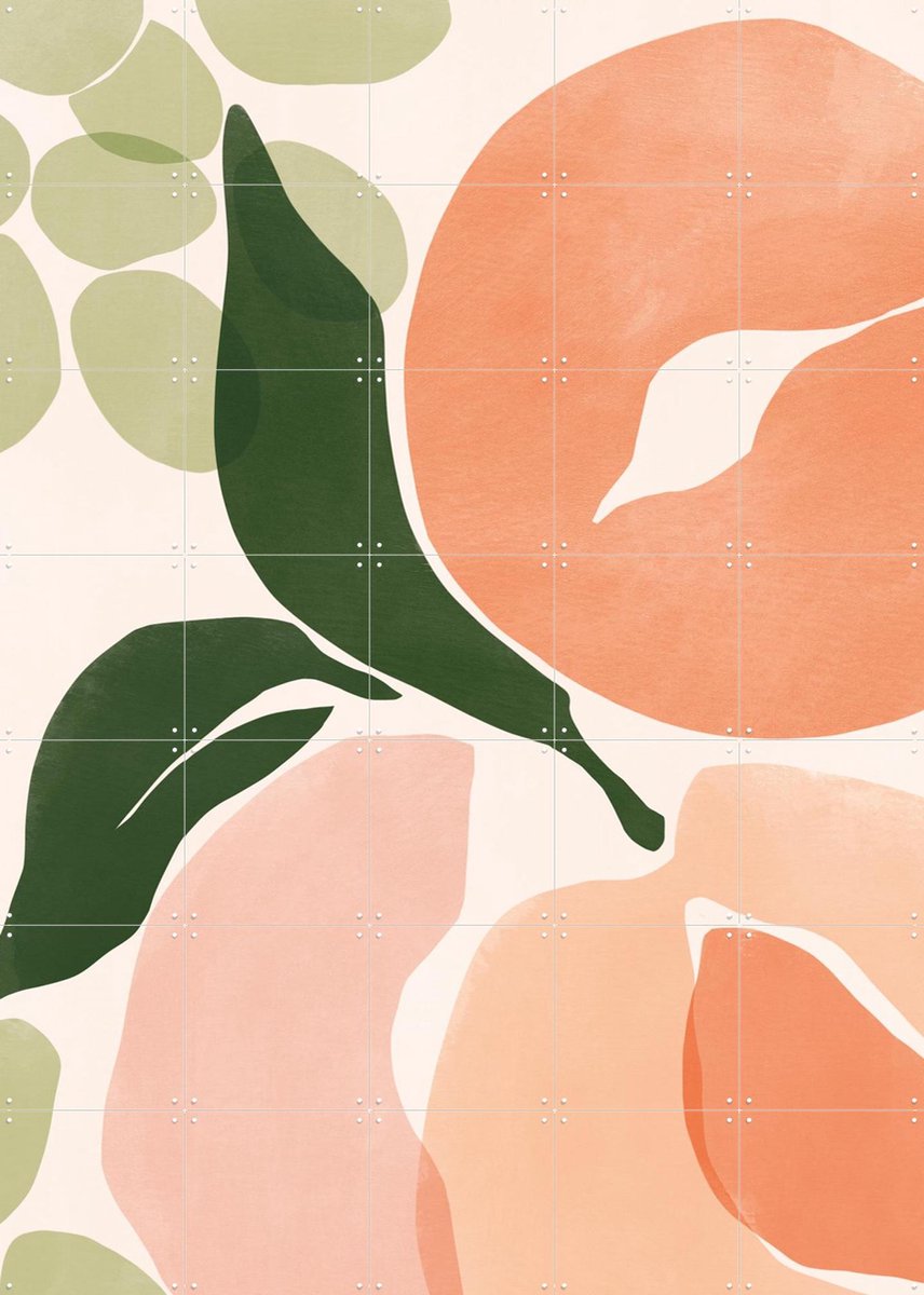 IXXI Blessed be the Fruit, Sacrée Frangine - 100 x 140 cm - Gratis ophangtool - Grote wanddecoratie en posters - Aquarel, Abstract, Kleurrijk, Speels