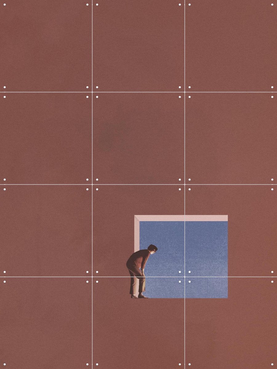 IXXI Curiosity, Maarten Léon - 60 x 80 cm - Gratis ophangtool - Grote wanddecoratie en posters - Minimalisme, Surrealisme, Illustraties, Slaapkamer