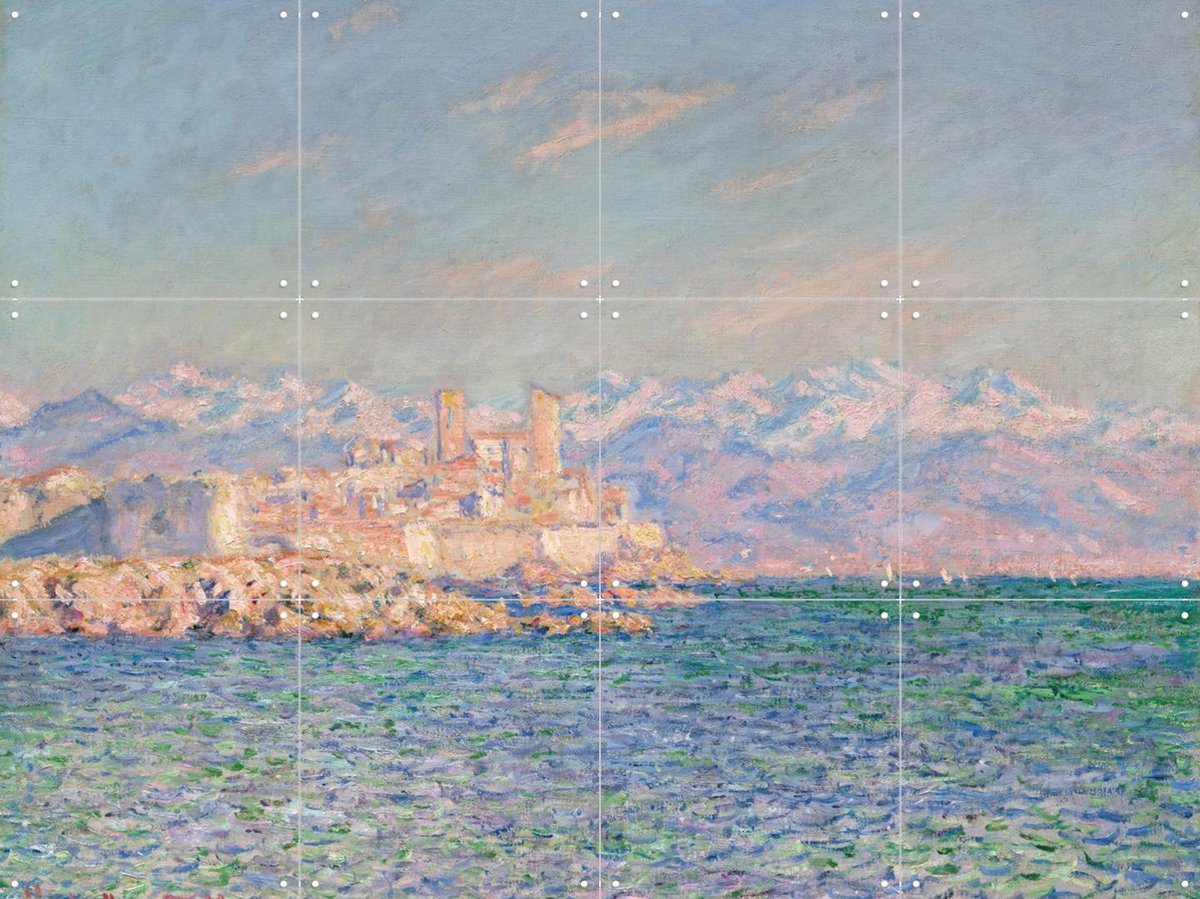 IXXI Antibes (Afternoon Effect), Claude Monet & Museum of Fine Arts Boston - 80 x 60 cm - Gratis ophangtool - Grote wanddecoratie en posters -