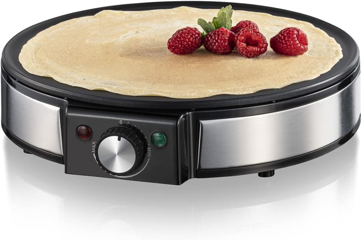 Aura® Pannenkoekenmaker - Pancake maker - Pannenkoek - Zwart - 31cm x 33cm x 8cm