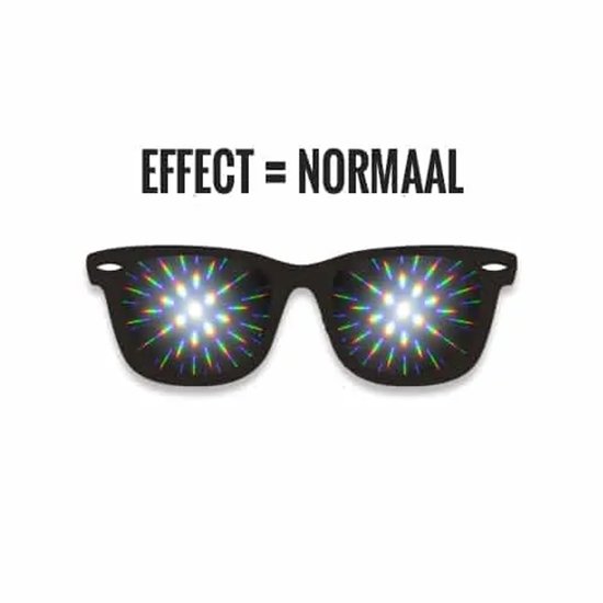 Freaky Glasses® - Spacebril diffractie - festival bril - dames en heren - clip van Merkloos — afbeelding 2