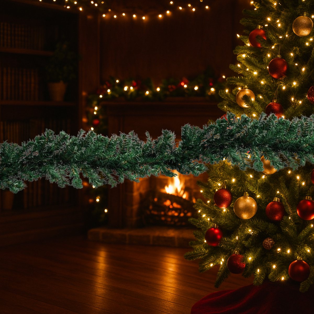 Christmas Gifts Kerstslinger - Kunststof Dennenslinger - Garland Groen - 270 CM – foto 3