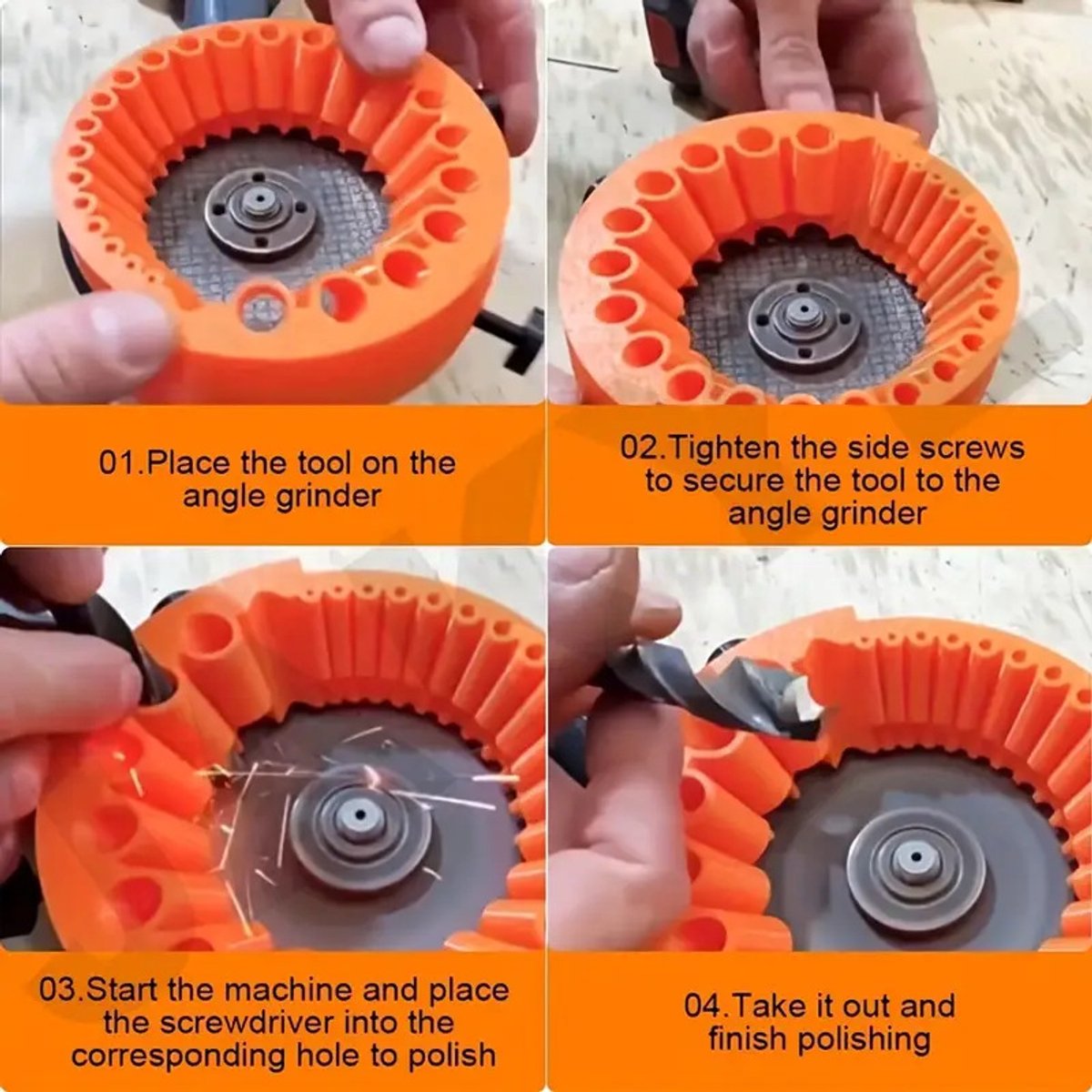 Boor Slijper - Boor Slijpmachine - Boor Slijper Hulpstuk - Boor Slijp Tool voor Elektrische Boormachine - Boor Slijpen Gereedschap - Oranje – foto 3