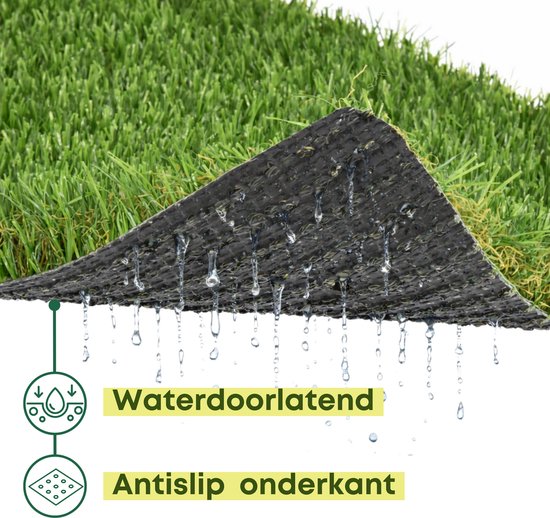 Kunstgras Tortue Verte - Tapis de Gazon - 200x500cm - 26mm - STANLEY PARK PREMIUM - Gazon Artificiel - Tapis de Gazon pour extérieur et intérieur - Qualité très douce et réaliste - Kunstgras pour extérieur, jardin, balcon, terrasse ou aire de jeux