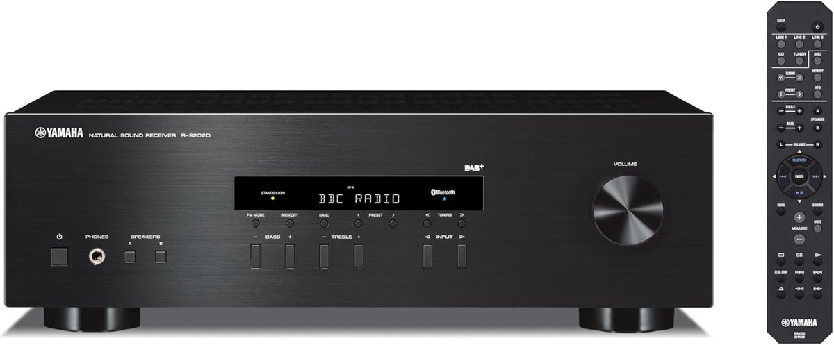 Stereo Ontvanger - Hifi Receiver - Muziek Luisteren - DAB+ Tuner Bluetooth - 32x43x14 cm - Zwart