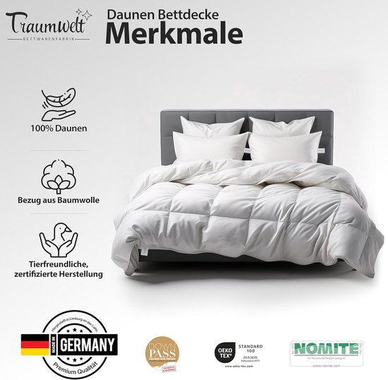 Nomite Donsdekbed - Warm dekbed - Alle seizoenen - Hypoallergeen Nomite - 135 ...