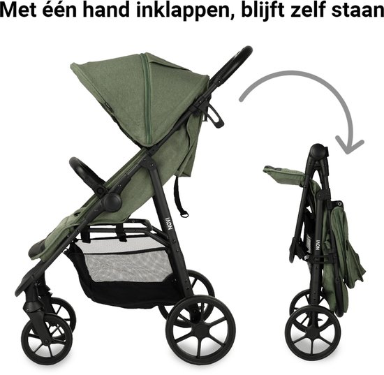 Novi Grande Go V2 Buggy 0-22 kg - All Terrain - Verstelbare Rugleuning - UPF50+ Zonnekap - Compact Inklapbaar — afbeelding 4