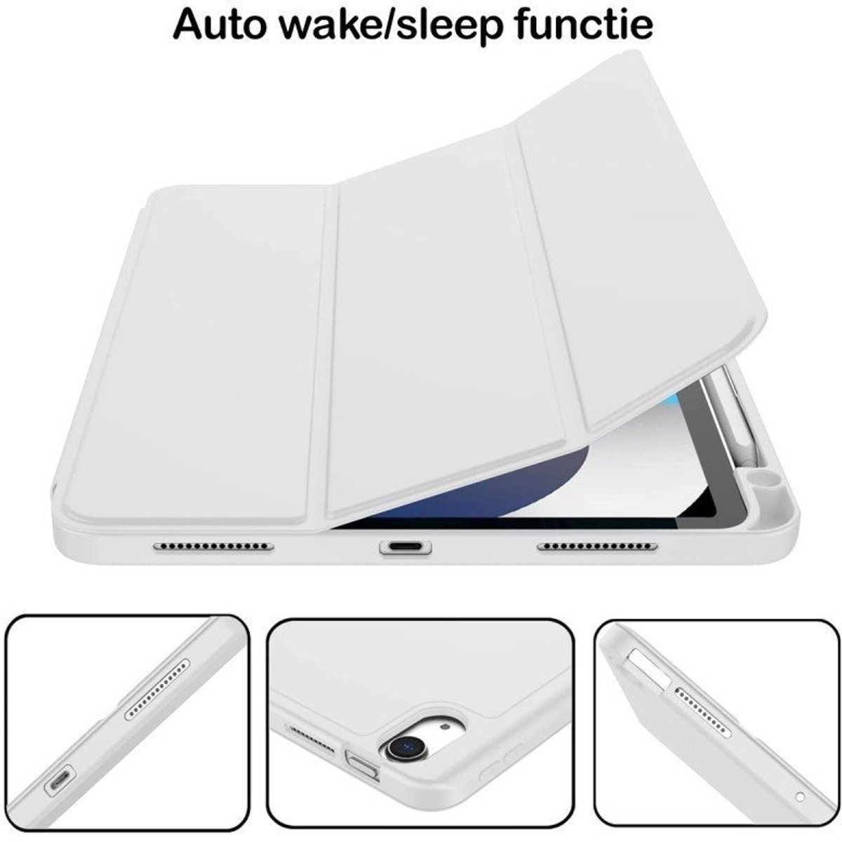 Mobiq - Flexibele Trifold Hoes geschikt voor iPad Air (2026) 11 inch M4 - grijs