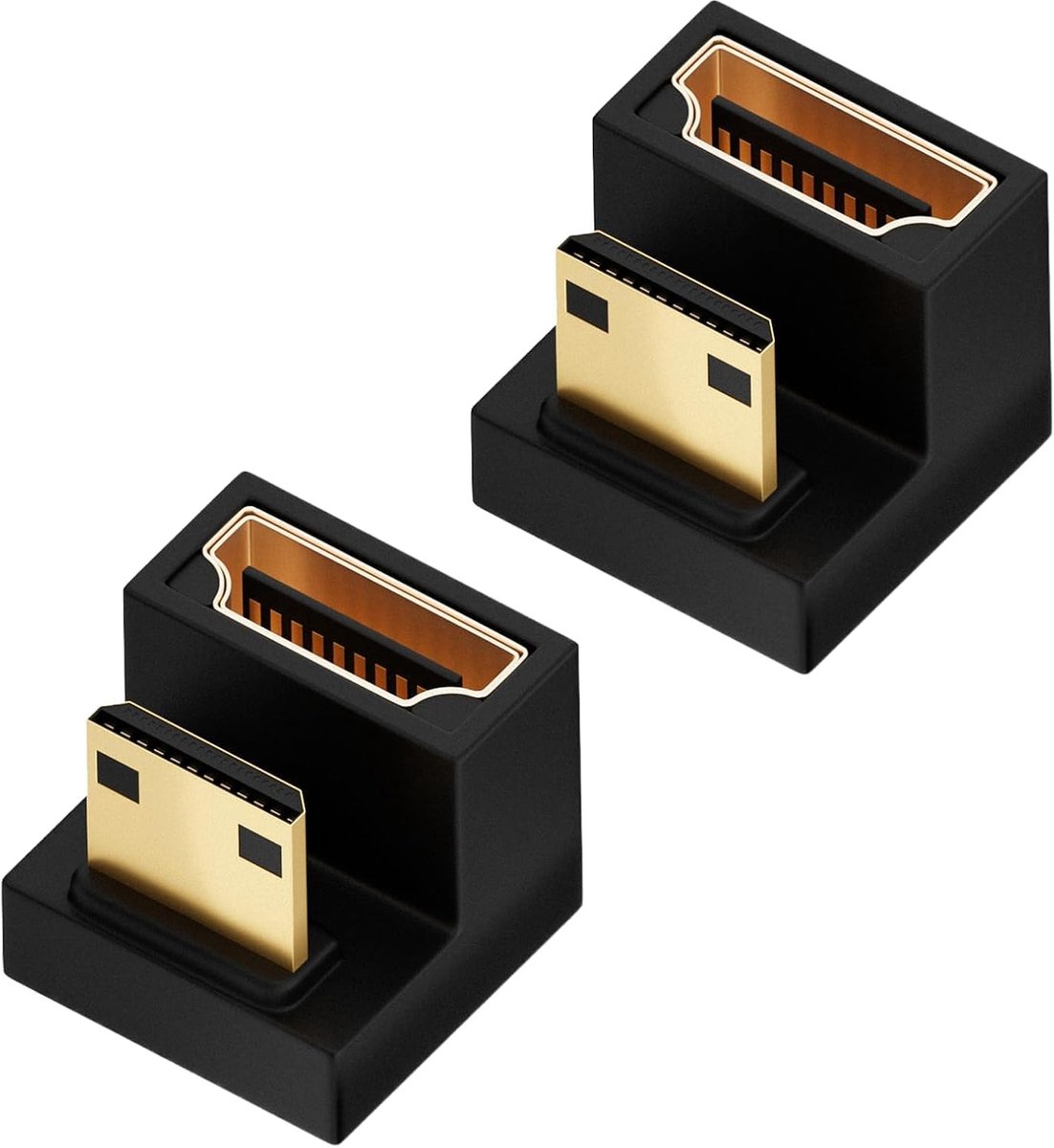Mini HDMI Adapter - Hoek Adapter - Beeld Verbinding - 90 Graden Hoek - Compact Formaat - Zwart