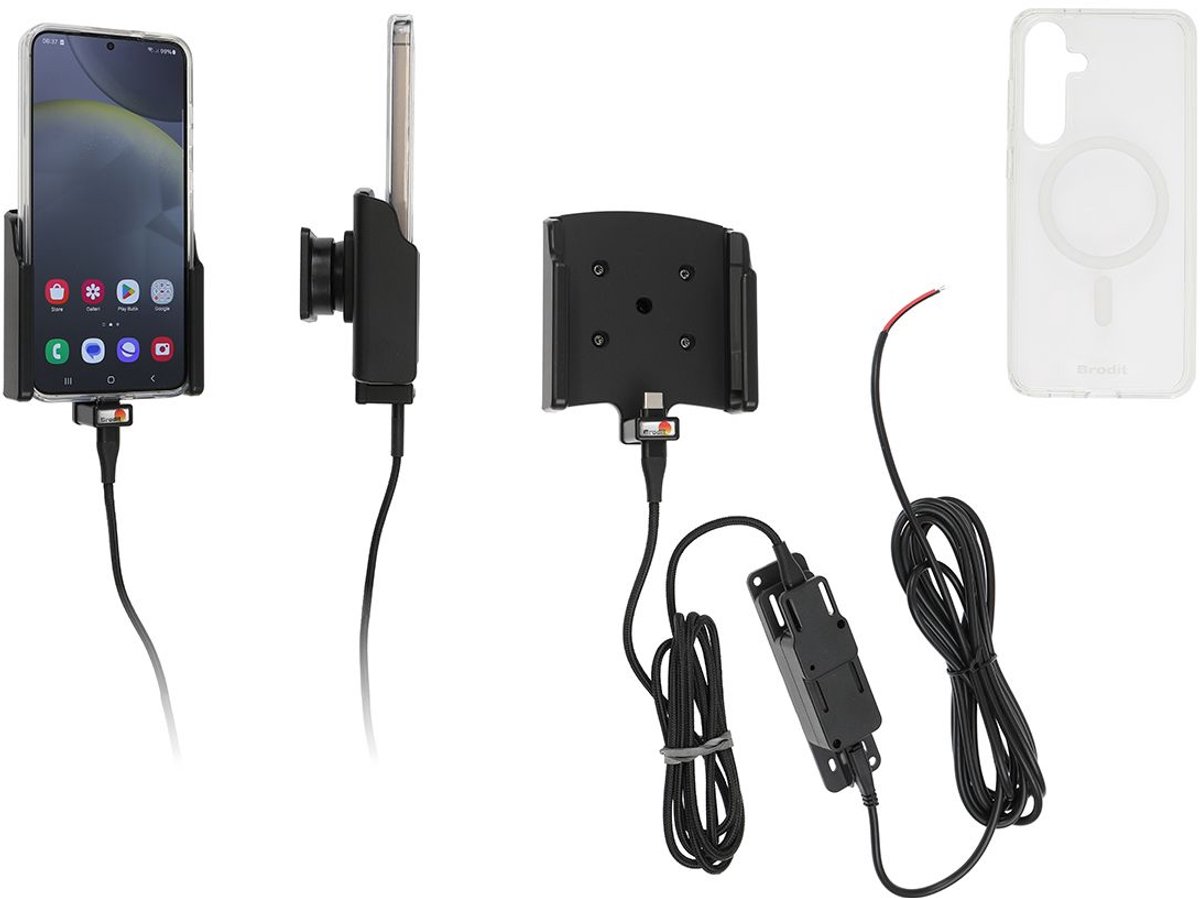 Brodit houder/lader Samsung S24 Plus fixed - with case