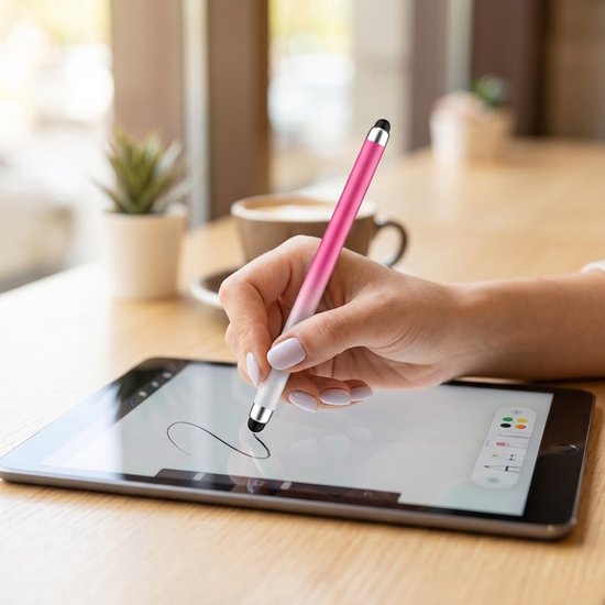 Roze groen geel touchscreen pen stylus pen set 3 stuks dames heren met gradiënt kleur en rubber tip voor smartphone en tablet — afbeelding 5