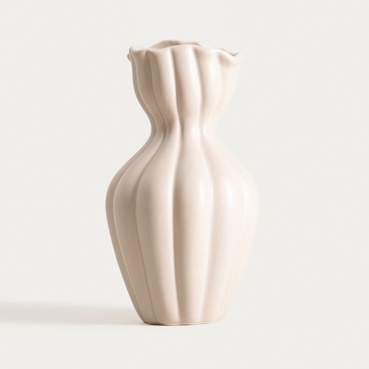 HOMLA - Wazon - Ceramiczny - 14x25,5 cm - Nieregularna Góra