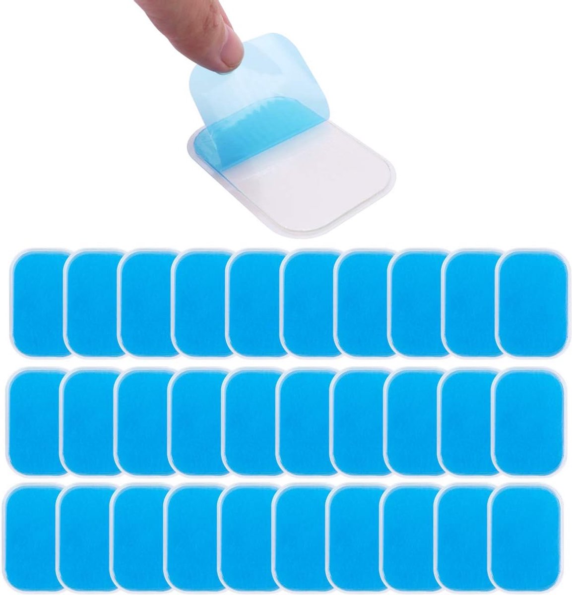 Sander Shop 60 Stuks EMS Gel Pads voor Elektrische Spierstimulatie – Zelfklevende Hydrogel Elektroden voor Buikspiertrainer, Arm- en Beenspieren