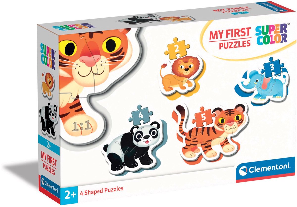 Clementoni - Puzzel - My First Puzzle - Wild Animals - 14 Stukjes - Puzzel Voor Kinderen - Vanaf 2 Jaar — afbeelding 2