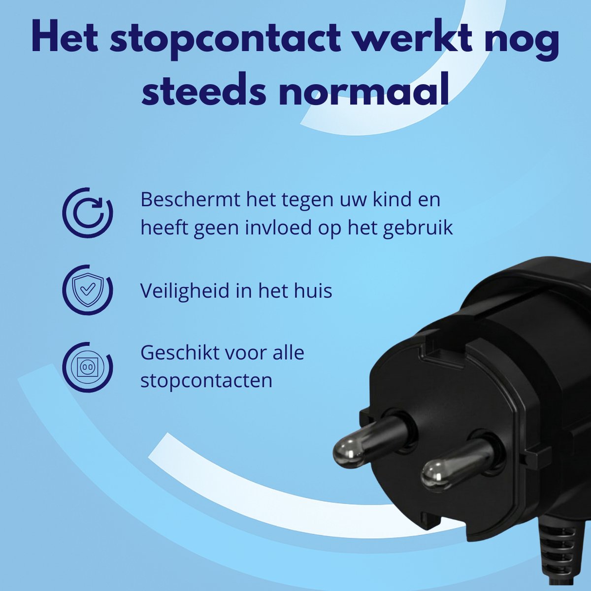 Knaak Stopcontact Beveiliging 4 Stuks - Zelfklevend - Bescherming - Kind - Baby - Veiligheid - Zwart – foto 4