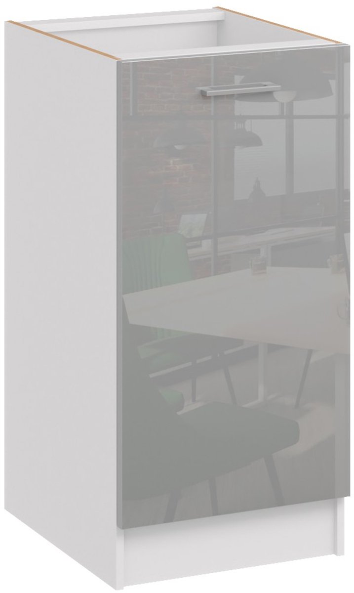 ROE Furniture D40 serie - Keukenkast - Grijs - Glanzend - 40 cm