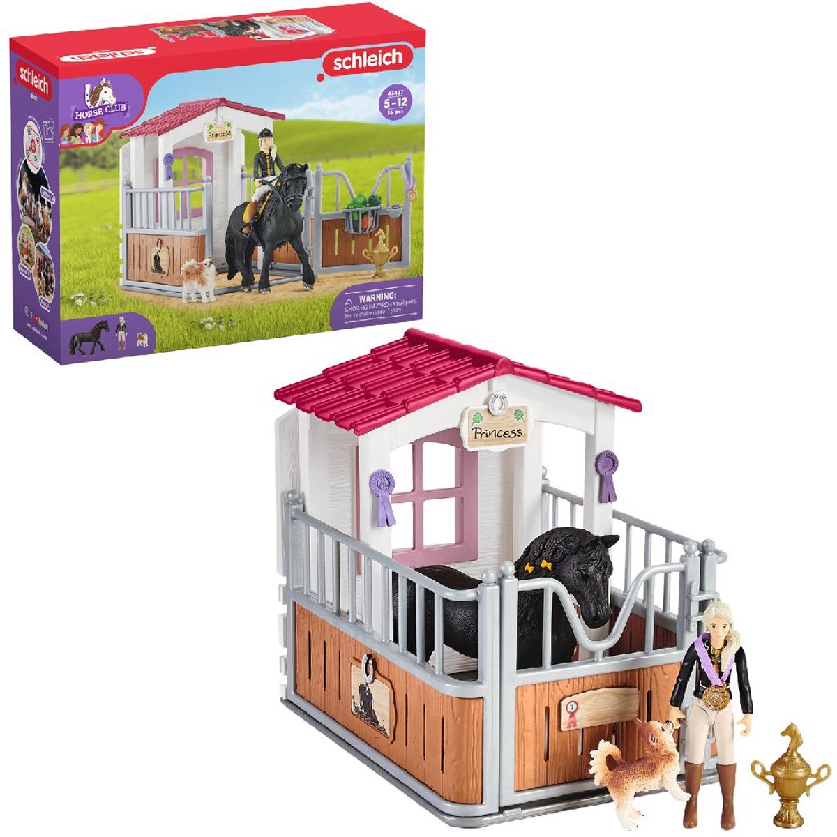 schleich HORSE CLUB - Speelfigurenset - Paardenstal met Horse Club Tori & Princess - Kinderspeelgoed voor Jongens en Meisjes - 5 tot 12 jaar - 14 Onderdelen - 42437 — afbeelding 13