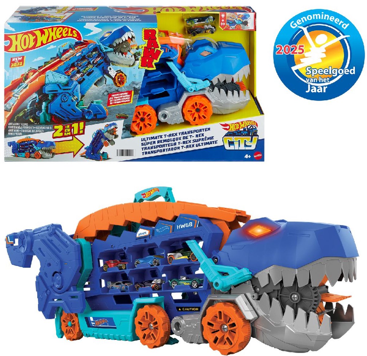 Hot Wheels - City Ultieme Dino Hauler Vrachtwagen - 1:64 - Speelgoedvoertuig — afbeelding 14