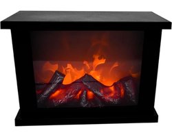 SVN® Sfeerhaard elektrisch - Sfeerhaarden -Sfeerhaard met Schouw - Zwart - 11cm x 19cm x 29cm