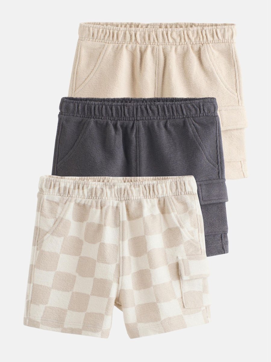 Next - Jongens - Set van 3 babyshorts - Grijs