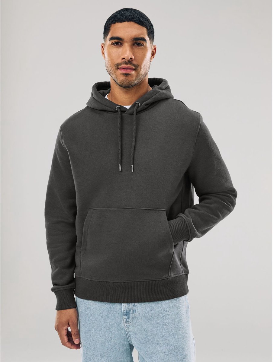 Next - Heren - Hoodie met standaard pasvorm - Grijs