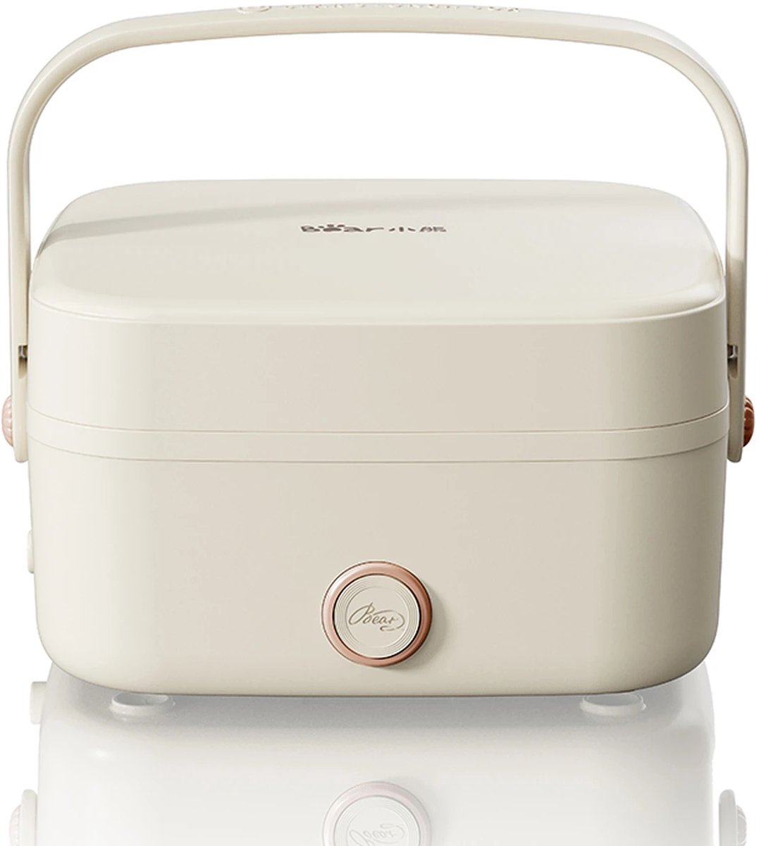 FluxGoods® Verwarmende Lunchbox 1L – Elektrische Lunchbox met RVS Binnenbak – Lekvrij & Draagbaar – 1-Knop Verwarming – Voor Werk, School & Onderweg