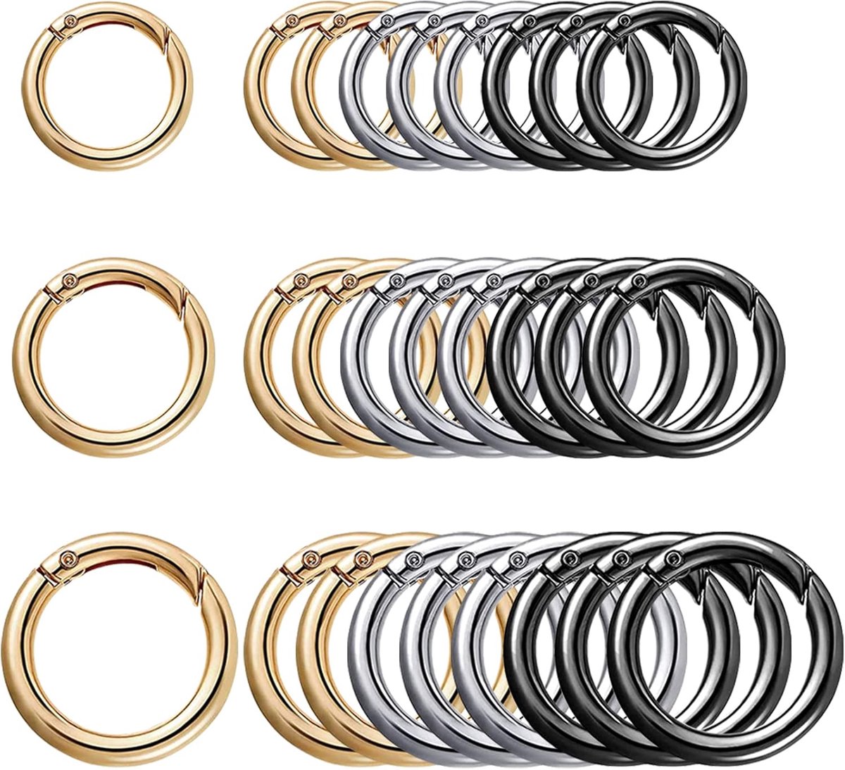 Ronde Clips - Haakjes Bevestiging - DIY Projecten - Set van 27 stuks - Mix van kleuren