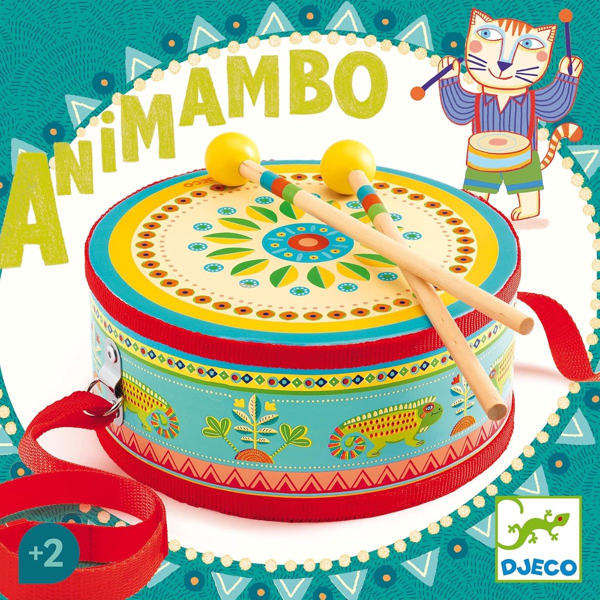 Houten Trommel - Kinder Drum - Muziek Maken - Inclusief Stokjes - 16 cm