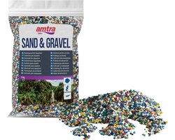 Fijn Aquarium Grind - Kleurrijk Substraat - Aquarium Inrichting - Natuurlijke Kleuren - 1 kg - WAVE Kleuren