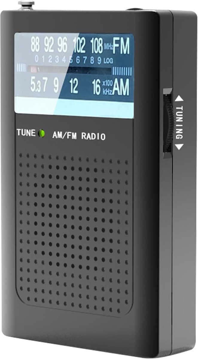 Draagbare Radio - Compacte Radio Batterijen - Muziek Luisteren - Dubbele Luistermodi - 10 x 6 x 3 cm - Wit