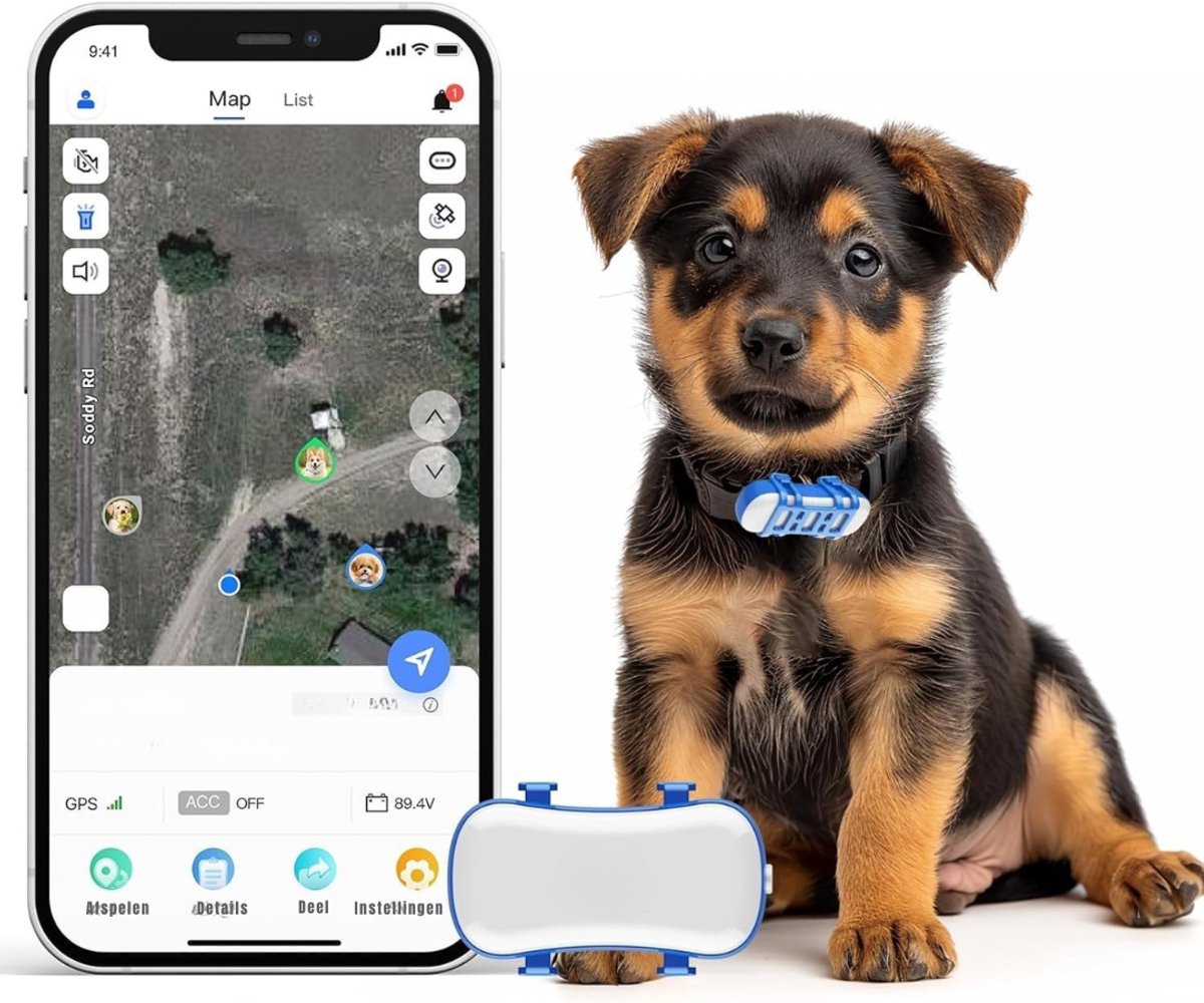 SVN® GPS Tracker hond - GPS Tracker - GPS Trackers - Grijs - 11cm x 10cm x 3cm