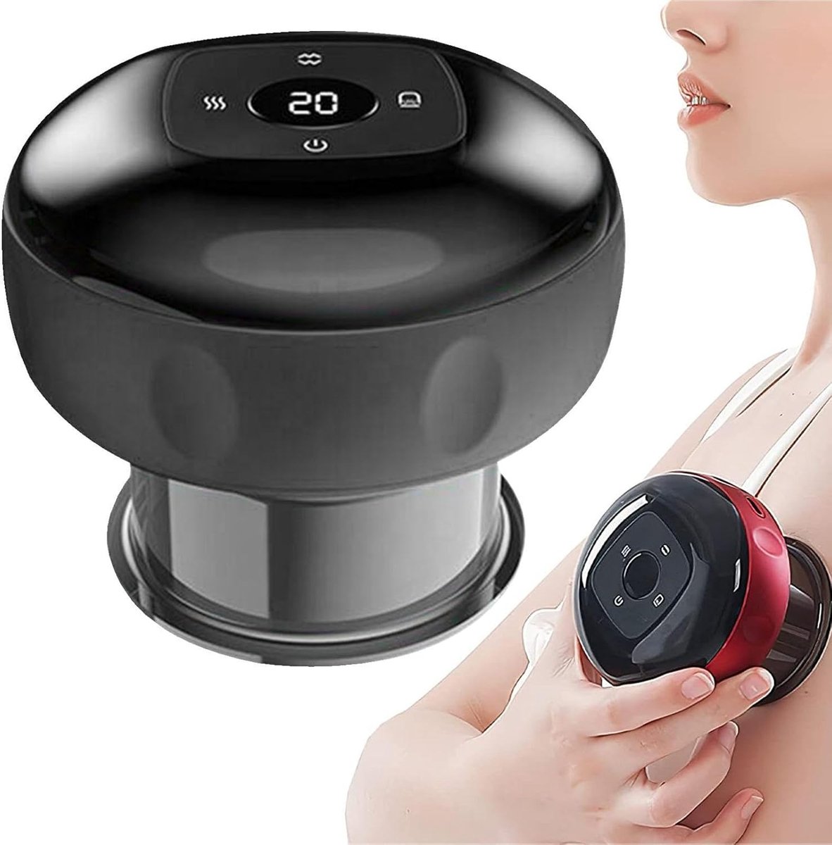 Massage Apparaat - Cupping Therapie - Ontspanning Lichaam - Draagbaar 5-in-1 - 18 x 14 x 8 cm
