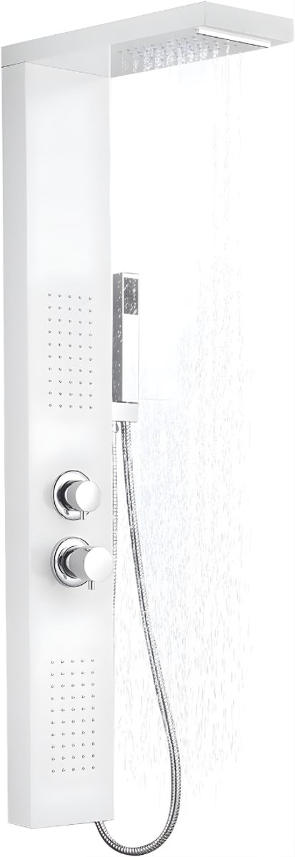 DnA® Douchepaneel - Regendouche - Douchekolom - Douchepanelen - Wit - 115cm x 15cm x 47cm