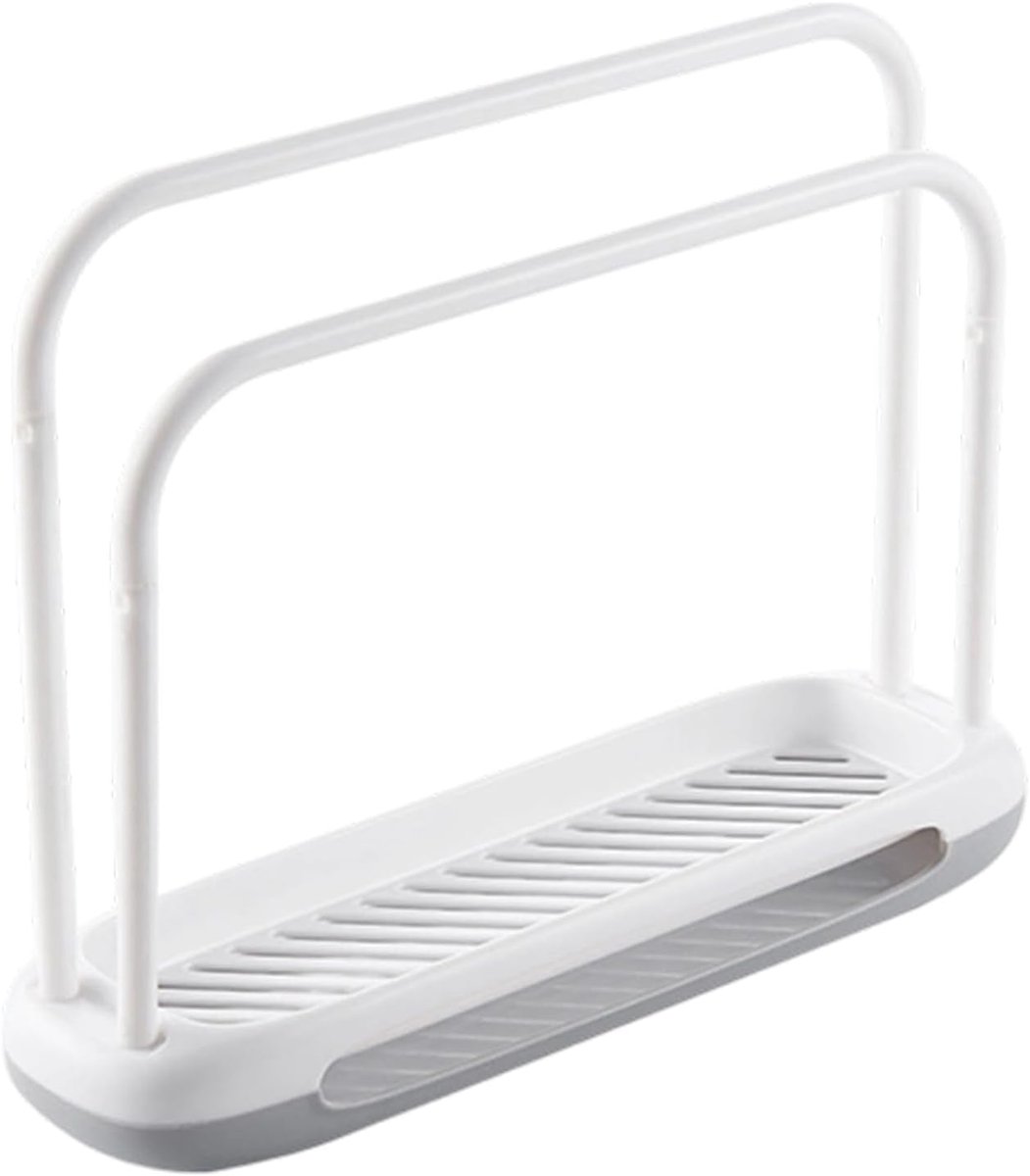 Afwasdoekhouder - Keuken Organizer - Aanrecht Opbergen - Efficiënte Droging - 255 cm Hoog - Wit