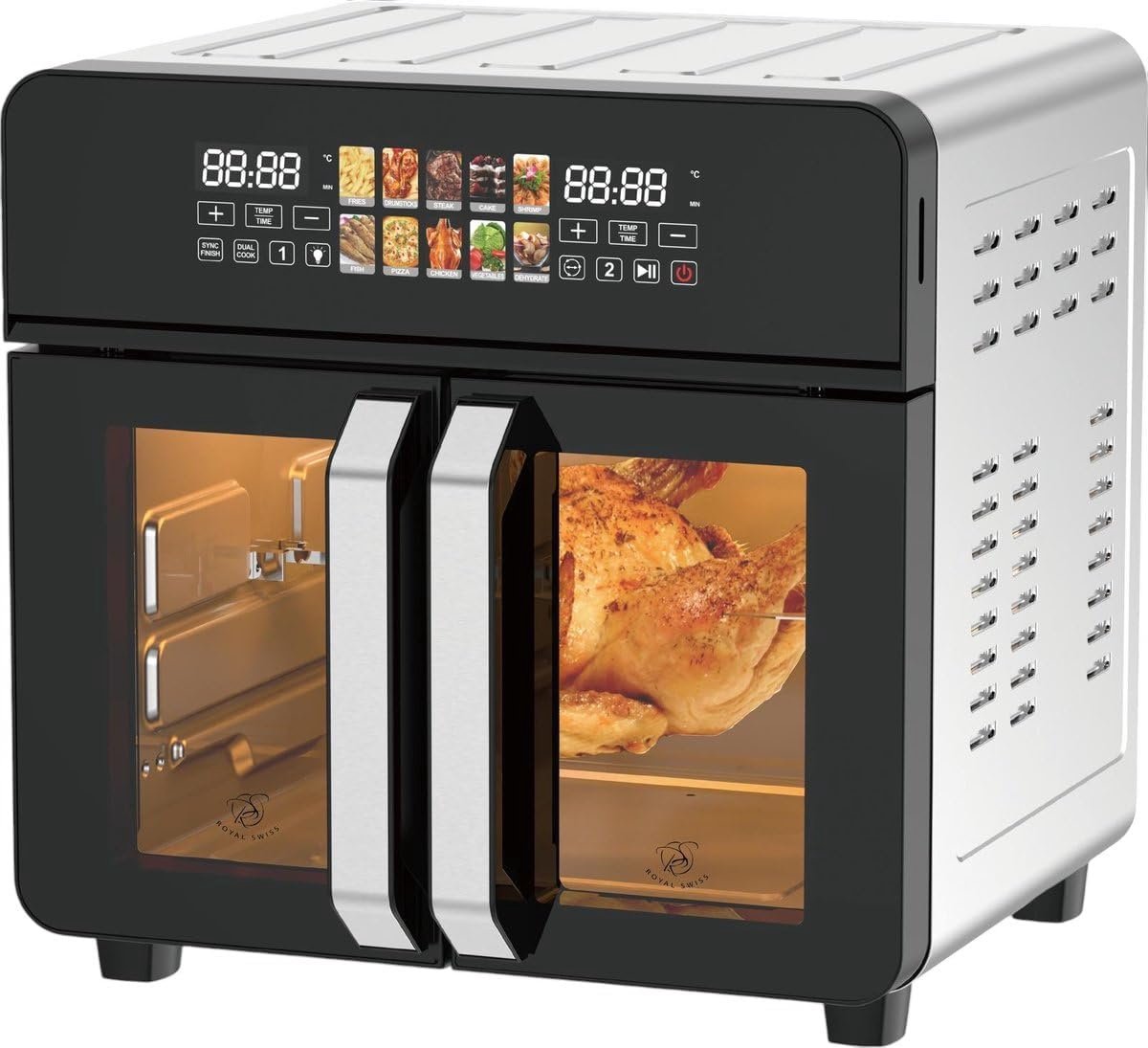 Heteluchtfriteuse XXL - Airfryer Oven - Gezond Koken - Grote Capaciteit - 23 Liter - Zwart
