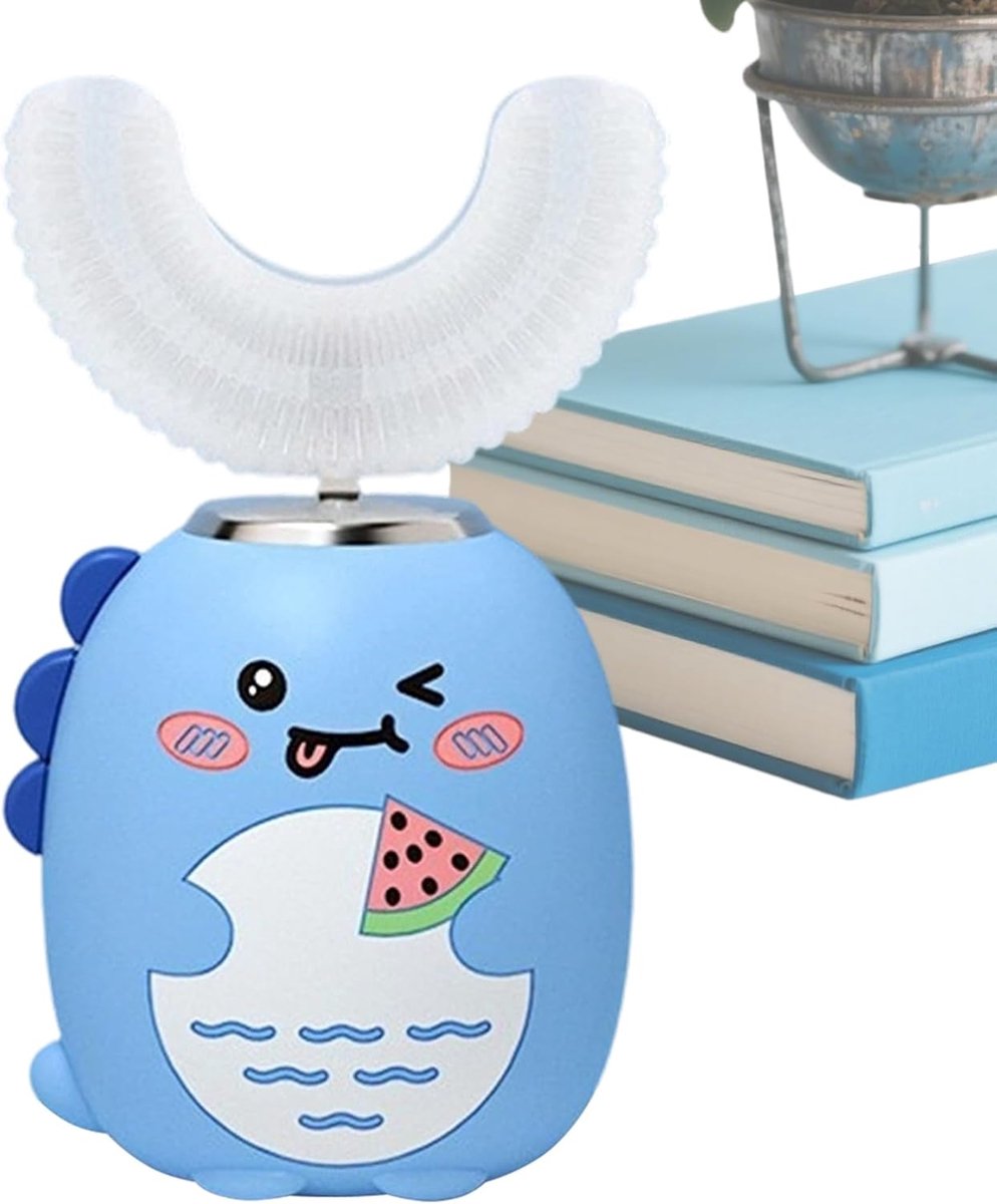 Elektrische Tandenborstel - Kinder Tandenborstel - Dagelijkse Mondverzorging - U-Vormig Ontwerp - 4cm Hoog - Blauw
