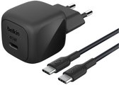 Belkin USB C Wandlader 25 W met USB C naar USB C kabel 1 m - Zwart