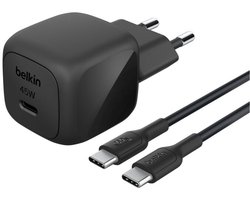 Belkin USB C Wandlader 25 W met USB C naar USB C kabel 1 m – Zwart