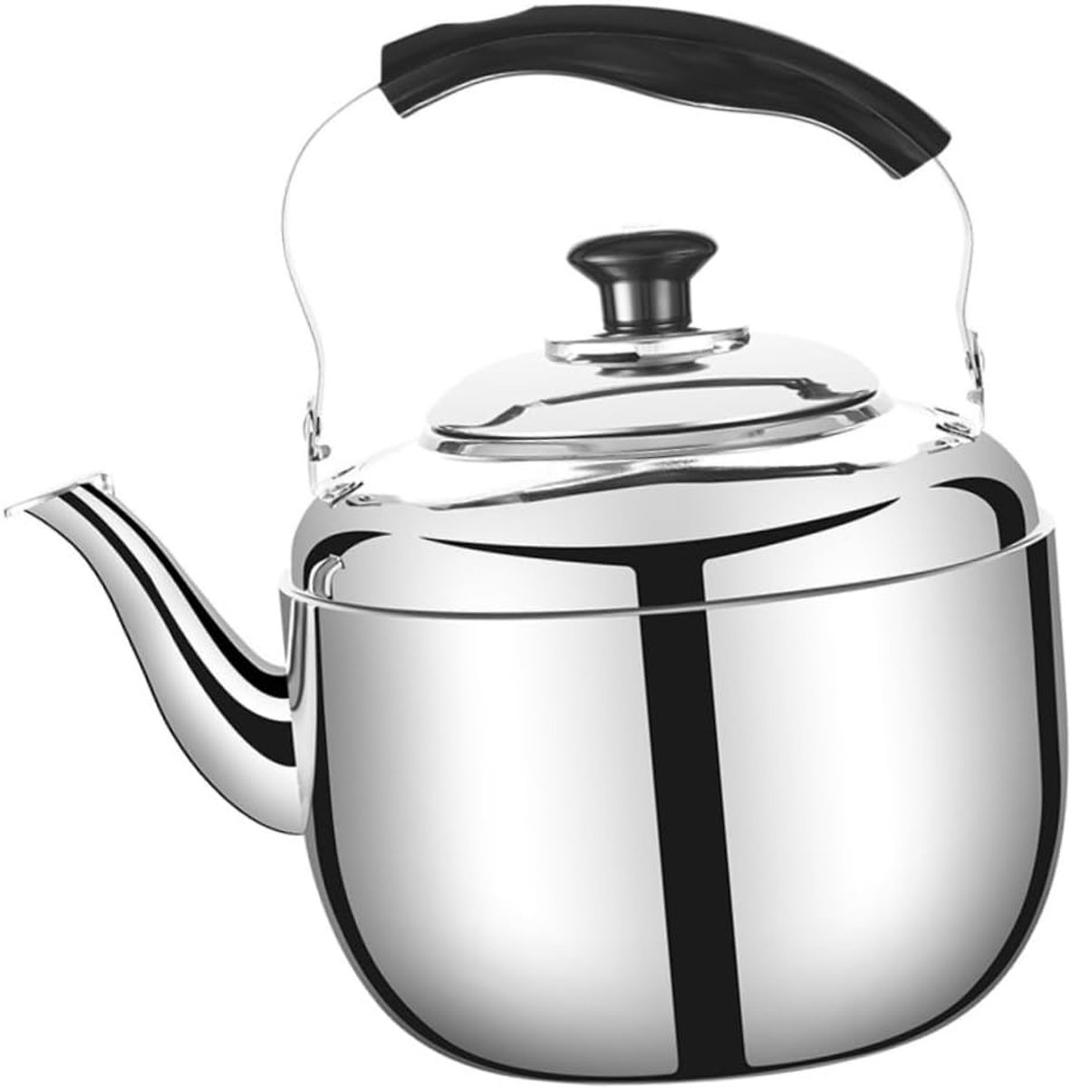 Waterkoker Roestvrij Staal - Theeketel Fluitend - Snel Water Koken - Koel Handvat - 5 Liter Capaciteit - Zilver