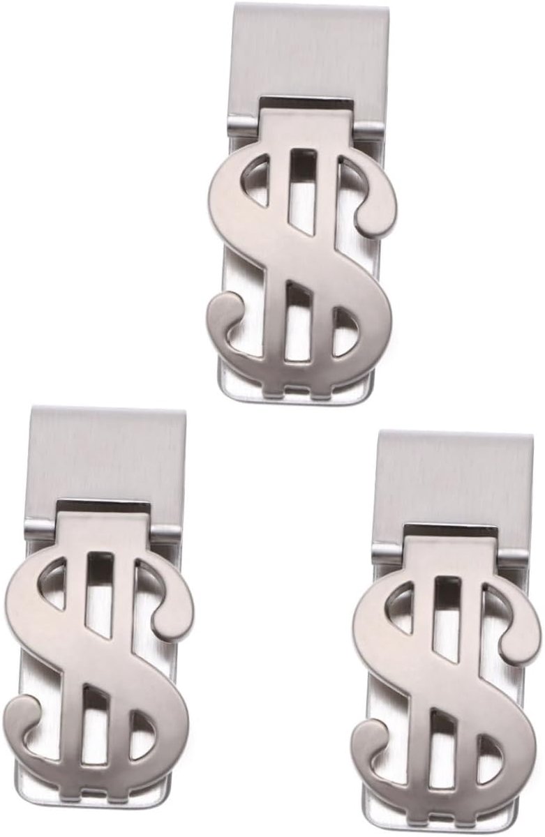 Portemonnee Clips - Geld Clips - Veilig Geld - Roestvrij Staal - 5.8 x 2.3 cm - Zilver