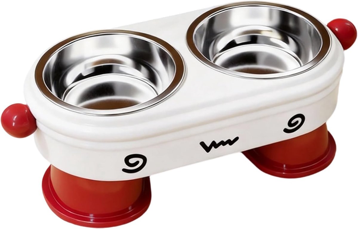 Verhoogde Hondenkommen - Hondenbakstandaard - Comfortabel Eten - Antislip Gekanteld - 32x16x11 cm - Veelkleurig