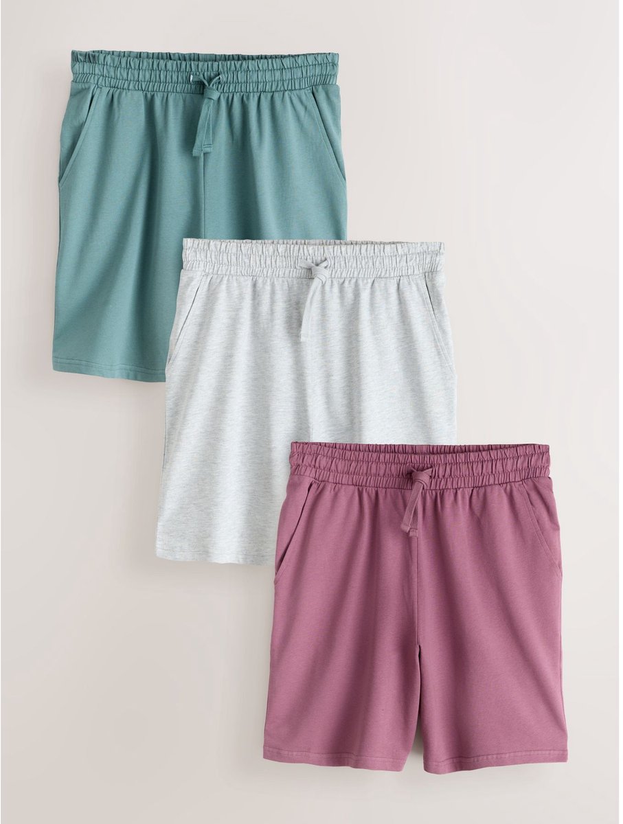 Next - Heren - Set van 3 loopback joggingshorts - Blauw