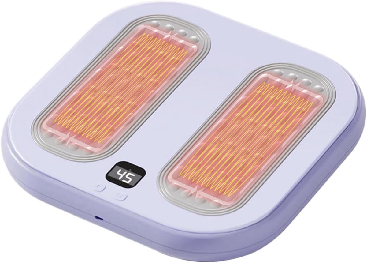 Voetmassage Apparaat - Voetwarmer Massager - Binnenshuis Ontspanning - 3 Trillingen Verwarming - 31 x 31 x 6 cm